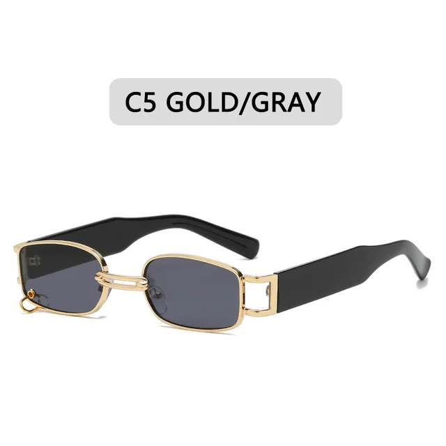 Солнцезащитные очки Квадратные для мужчин и женщин, винтажные Роскошные брендовые маленькие прямоугольные очки с градиентом и прозрачными зеркальными линзами, черные