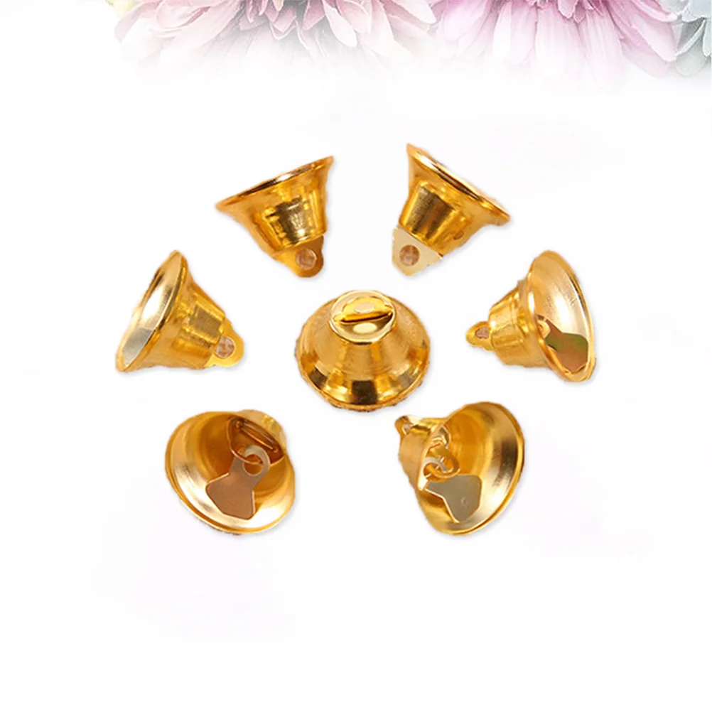 

10pcs 2.1cm Metal Jingle Bells Small Bell Jewelry Ornaments Xmas Decor Pendants for Party Christmas Tree DIY Crafts (Golden)