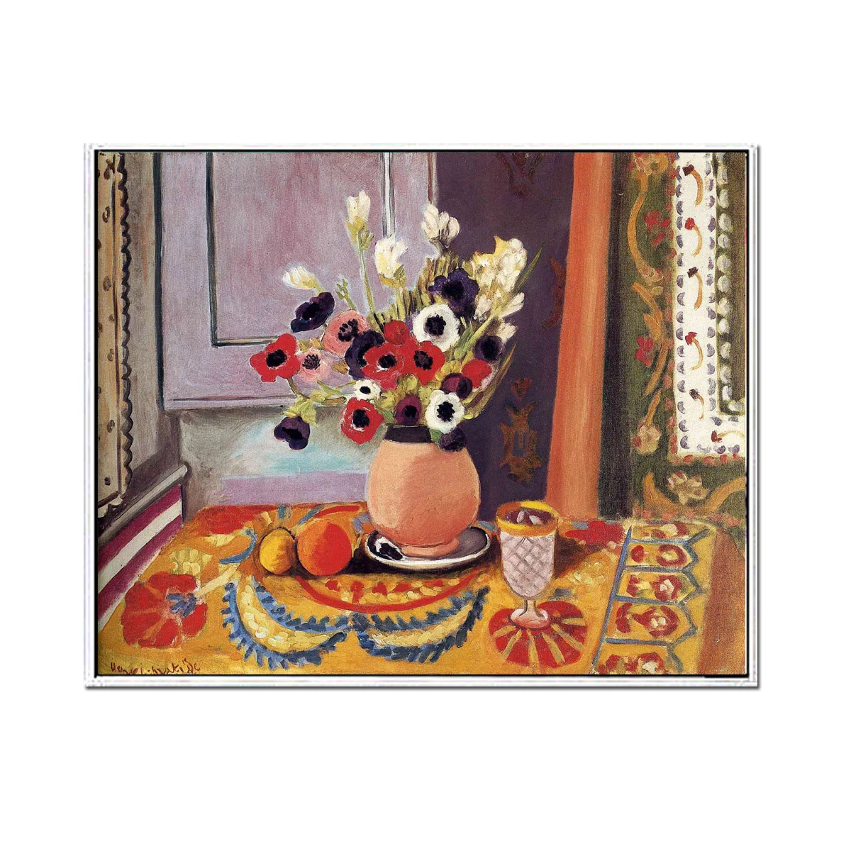 

Ручная роспись, высокое качество, Репродукция натюрморта Анри Матисса, картина маслом на холсте для столовой