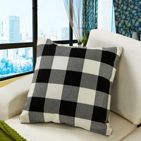 cushion cover 2pcs 45x45 white plaid linen texture cushion covers 18 inches simple for sofa seat living room bedroom daily chic