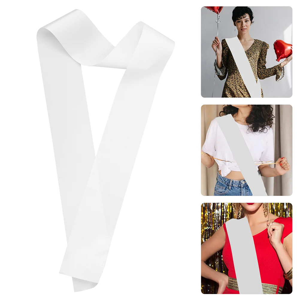 5 шт. пояс для этикета вечеринки пустой обычные атласные пояса королевы