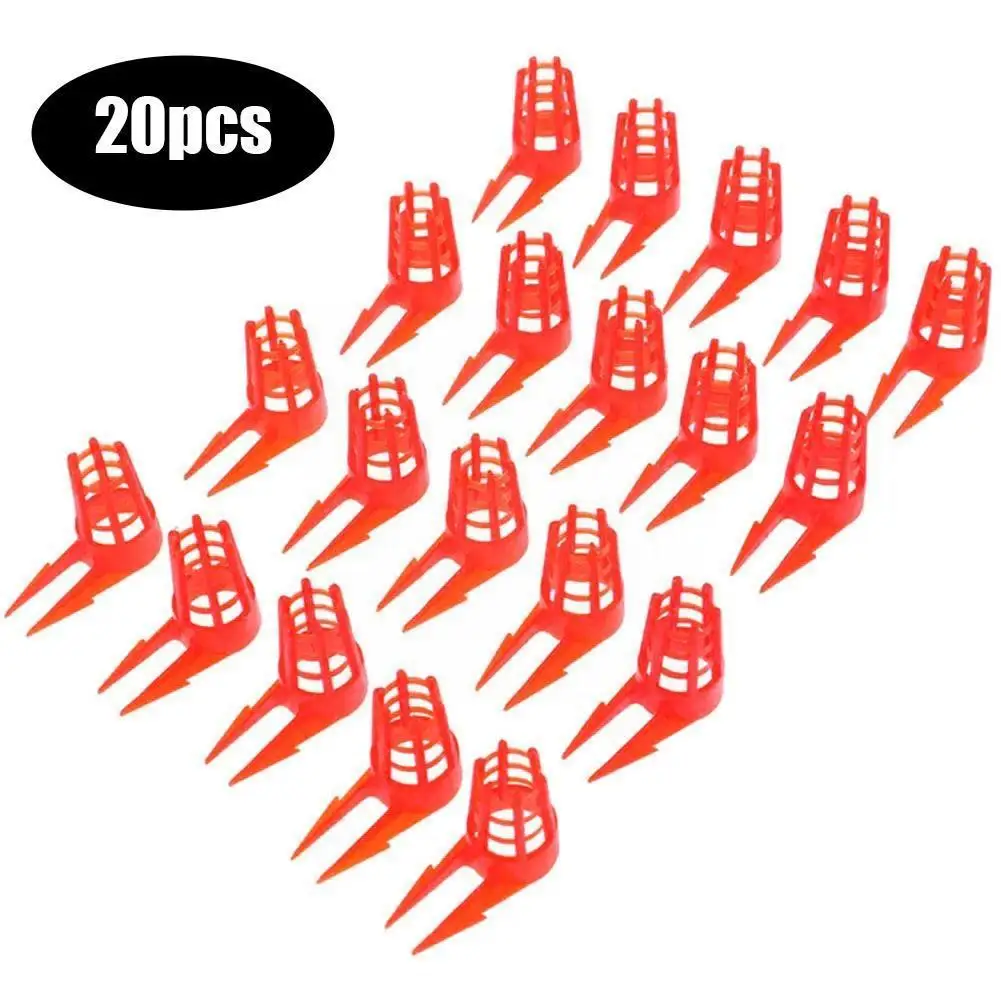

20pcs Forked Barbed Guard King Cage Bees Wangtai Protective Box Cell Cages Queen-bee Cover Breeding Protector Isolation Cag Y9J4