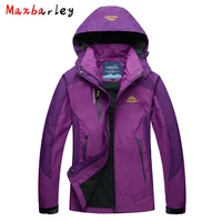 maxbarley camping hiking jacket women autumn outdoor sports coats climbing trekking windbreaker travel waterproof purple rosy