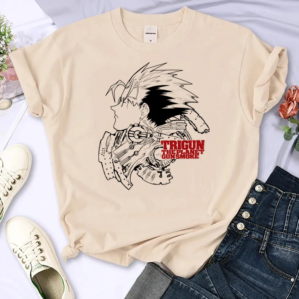 Женская футболка Trigun Y2K, топ для девушек в стиле 1920-х, забавная комиксная одежда