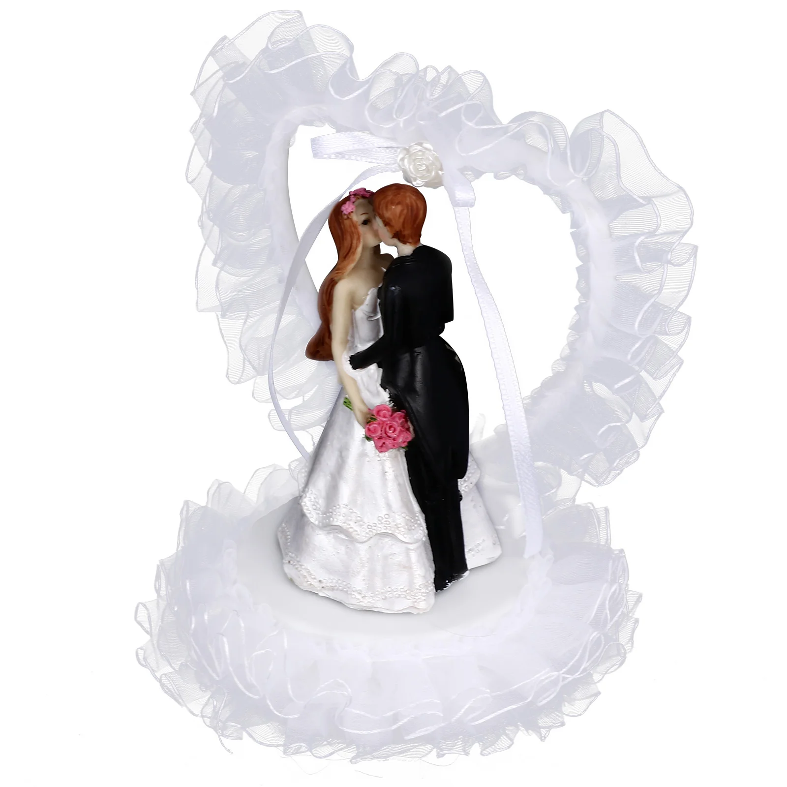 

Couple Cake Wedding Topper Bride Groom Figurines Figurine Figures Resin Picks Cupcake Statue Anniversary Decor Sculpture Loving
