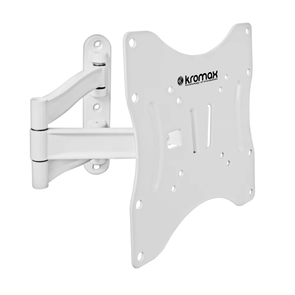 ТВ кронштейн Kromax TECHNO-3 белый (Наклонно-поворотный диагональ экрана 15-40 дюймов/38-140