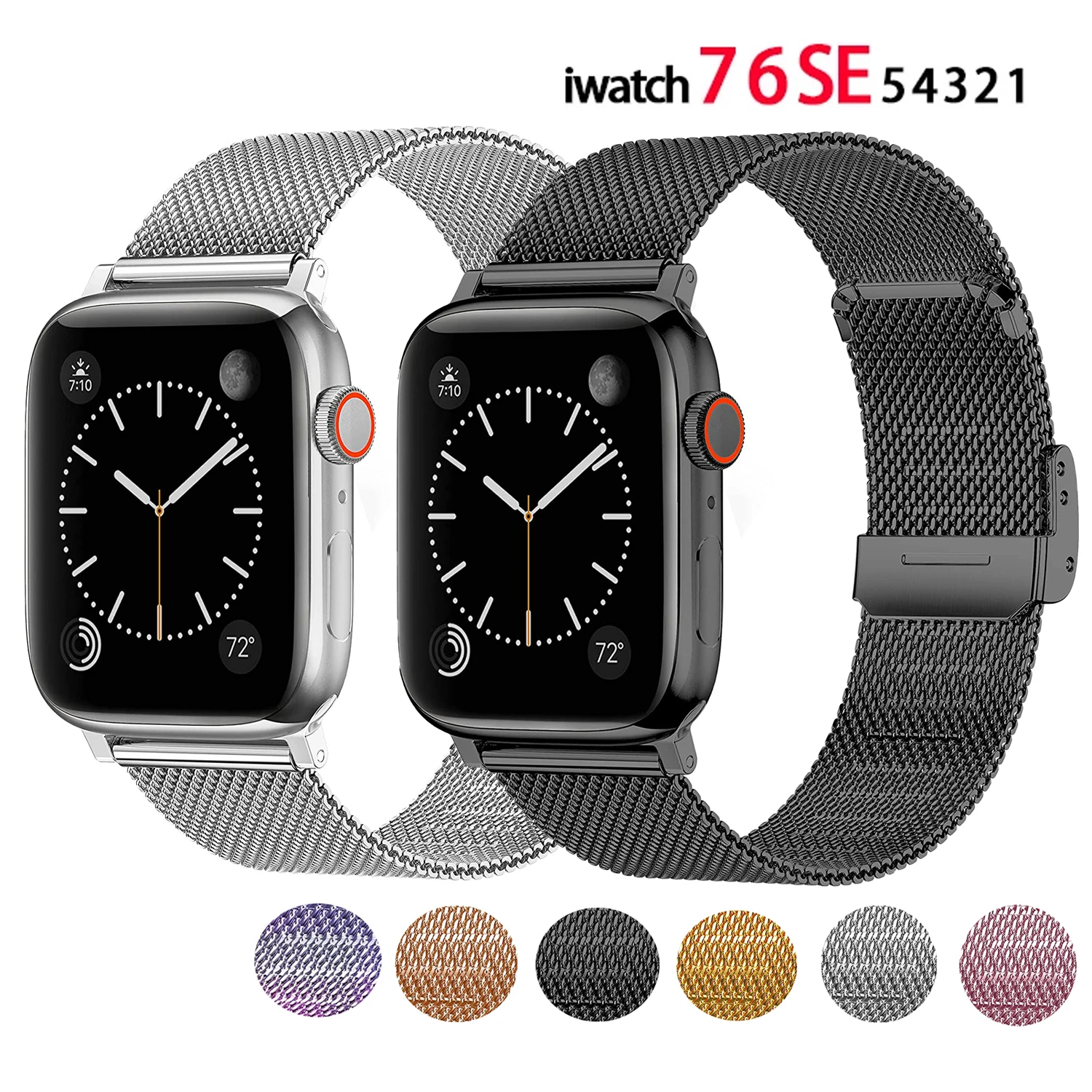 

Milanese Buckle Watchband for Apple Watch 8 7 6 5 4 44mm Stainless Steel 41mm 45mm Bracelet Band Strap for iwatch SE Ultra49mm