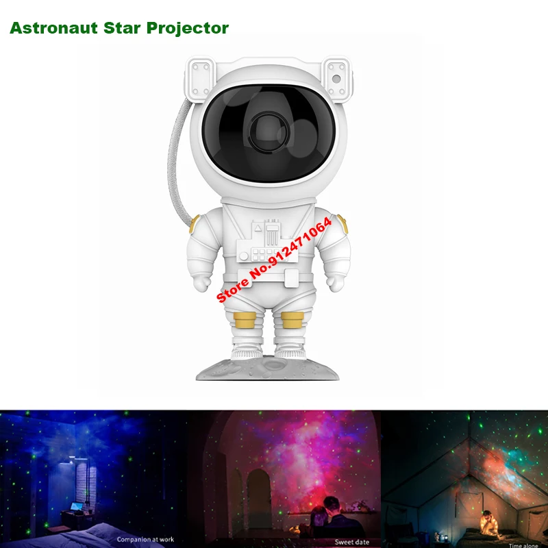 

Kids Astronaut Star Projector Galaxy Light with Timer and Remote Control 360° Adjustable Starry Night Light for Party Home Decor