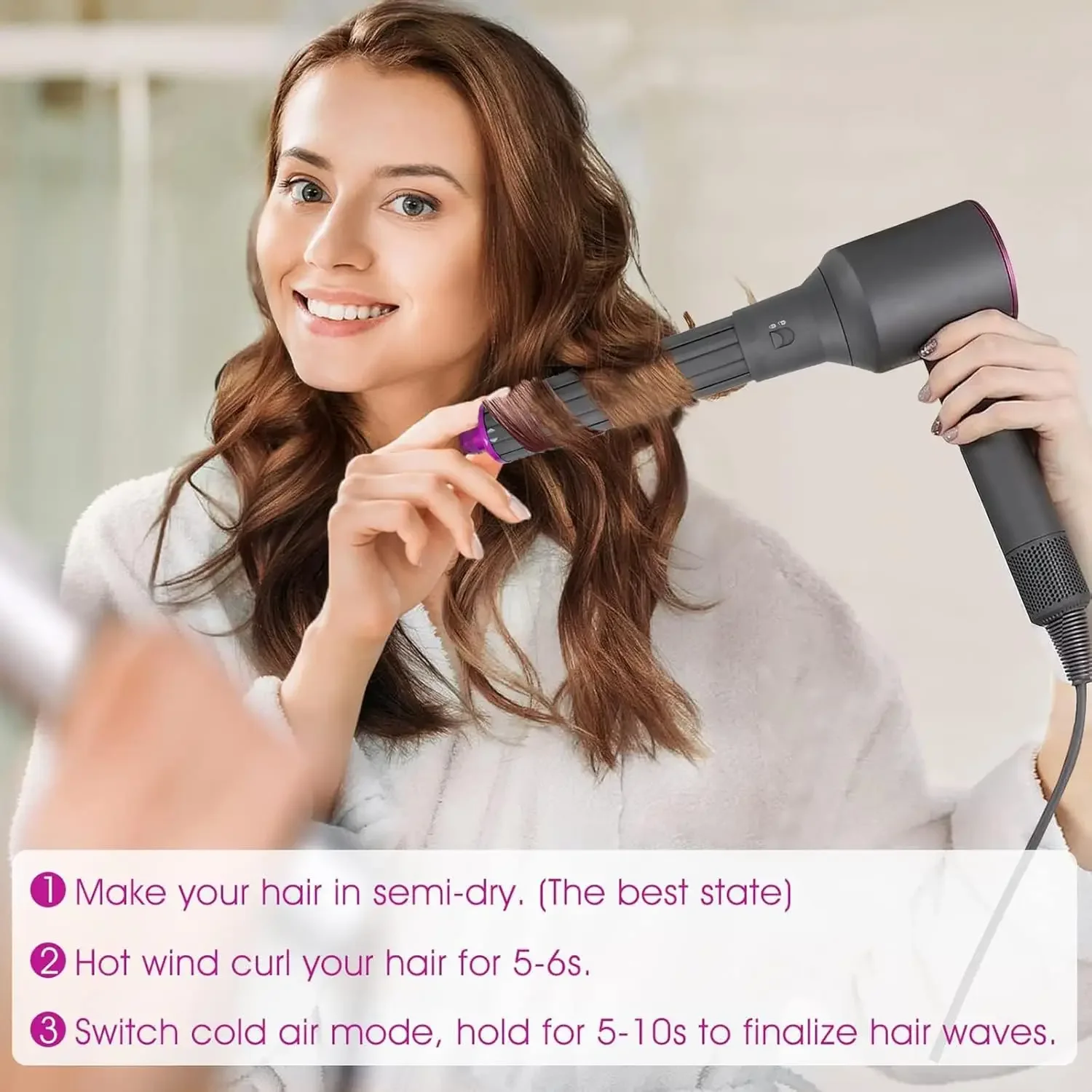 2 в 1 стайлер для завивки волос 40/30 мм