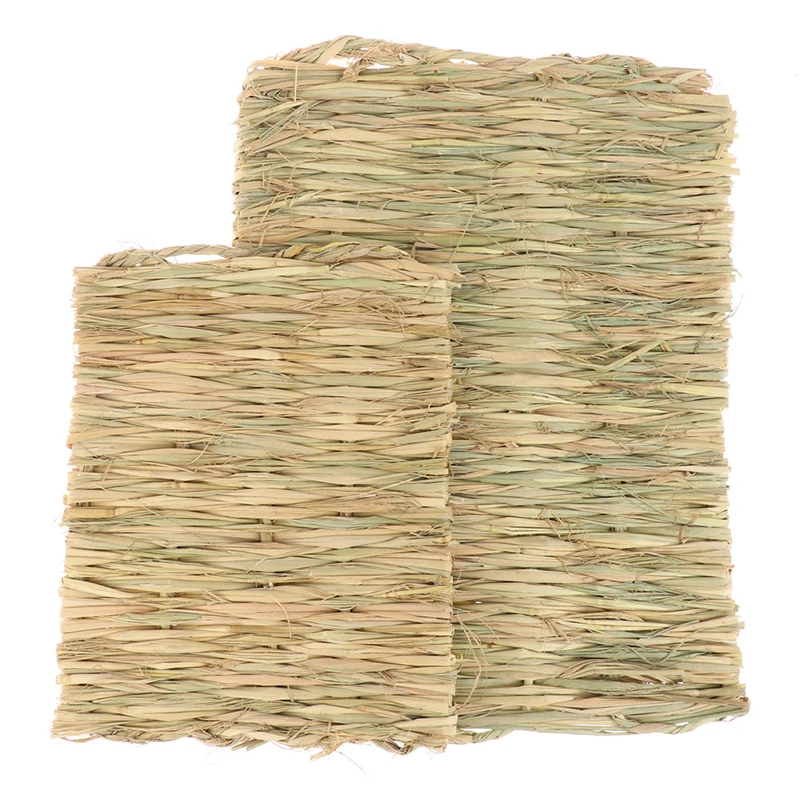 

Rabbit Grass Chew Mat Small Animal Natural Soft Grass Hamster House Guinea Pig Cage Bed House Pad Hamster Accessories