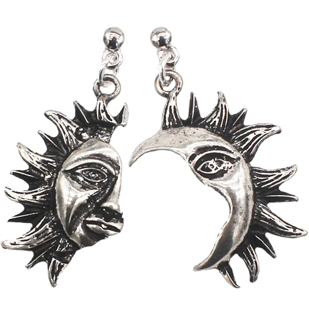 

Модные ювелирные изделия, женские серьги в виде Солнца и Луны, подвеска в виде капли, готический альпинизм