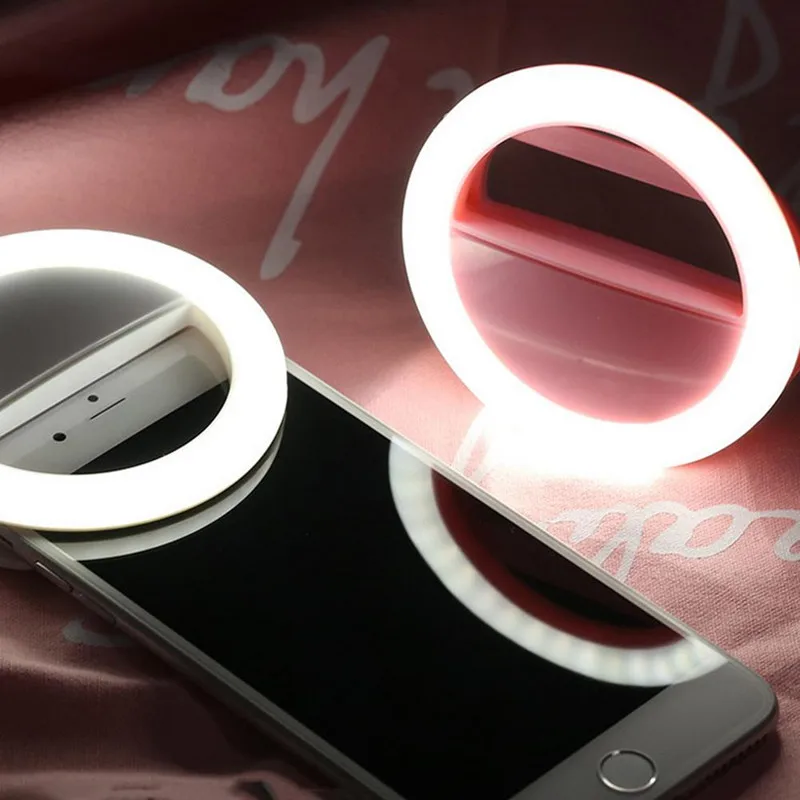 

Selfie LED Ring Flash Light Portable Phone Selfie Lamp Luminous Clip Lamp Camera Photography Video Spotlight lens luz para movil