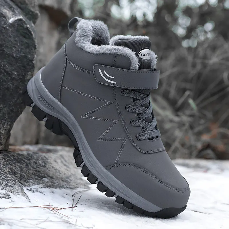 Brand Men's Winter Boots Outdoor Hiking Shoes Men Sneakers Women Warm Boots Comfortable Walking Shoes Women Men Large Size 35-49
