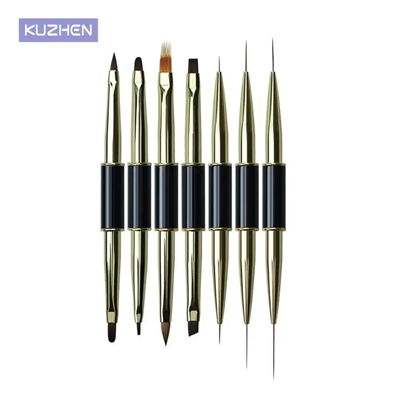 

Dual End Nail Art Stripes Lines Liner DIY Painting Brush Liquid Powder Acrylic UV GEL Extension Builder French Drawing Pen