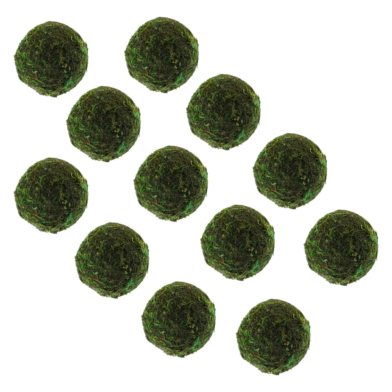 

Green Faux Decorative Globes Garden Tank Artificial Decor Fake Stones Ornament Greenery Dried Decoration Bonsai Natural Sphere