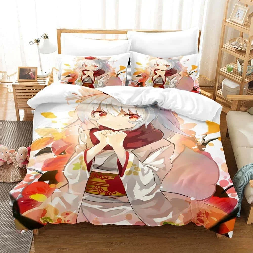 3D аниме Kawaii Girls Momiji Inubashiri комплект постельного белья Single Twin Full Queen King Size для