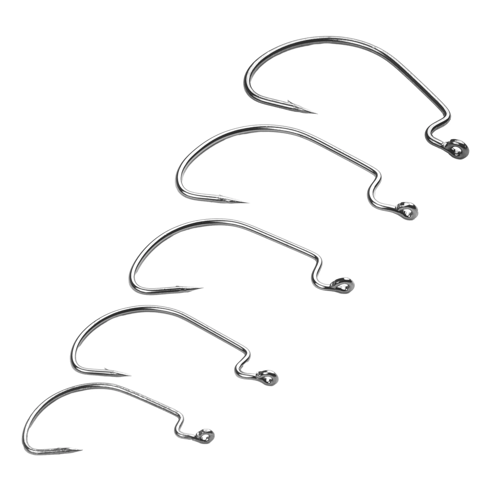 

Fishhook Get More Big Catches with our 50pc High Carbon Steel Fishing Hook Set Ideal for Soft Worm Lure Fishing