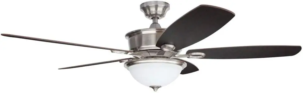 

SOE NAPOLI 56" Brushed Nickel Finish Ceiling Fan Includes Blades & Remote Control - CAF56BNK5CRS