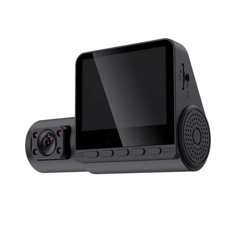 3 Way Dashs Camera Car Security Camera 360 170Wide Angle 2.4in IPS Screen Waterproof Cam Night Vision Recording HD 1080P