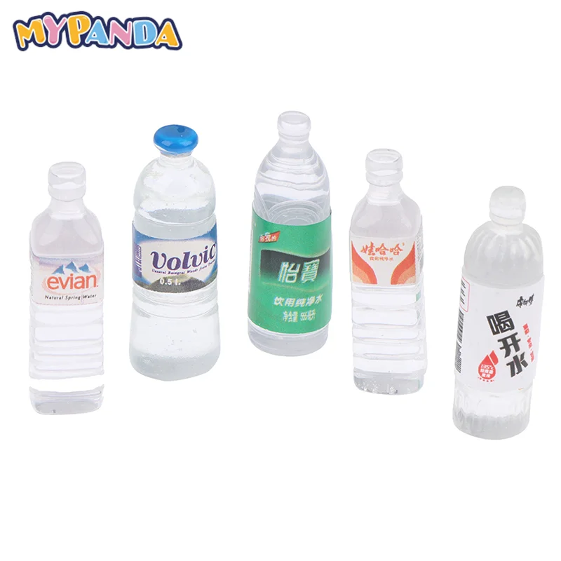 

10PC Simulation Drinks Model Dollhouse Miniature Mineral Water Bottle Toys Fruit Drink Play Dolls Accessories