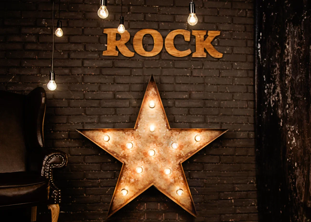 

7x5FT Born to Rock And Roll Music Band Guitar Star Disco Outdoor Weatherproof Photo Background Wrinkle Free Polyester Polycotton