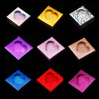 wholesales packing box for eyelash glitter package multicolor paper box white tray 25mm eyelashes diy flash packing box make up