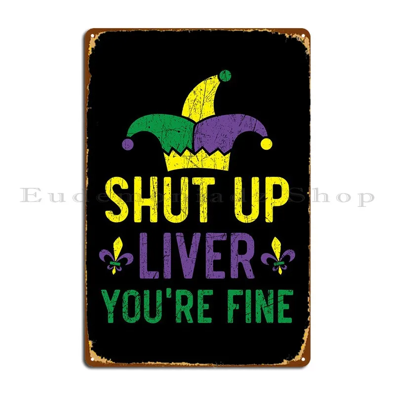 Надпись блокировки печени Youre, металлическая надпись ржавчины, дизайн Жестяная Табличка на гараж постер