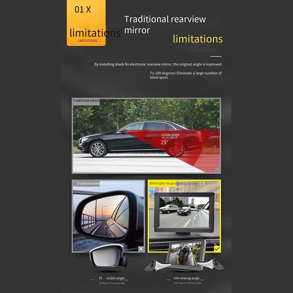 Автомобильная камера заднего вида для слепых зон HD AHD 720P 1080P вспомогательная с