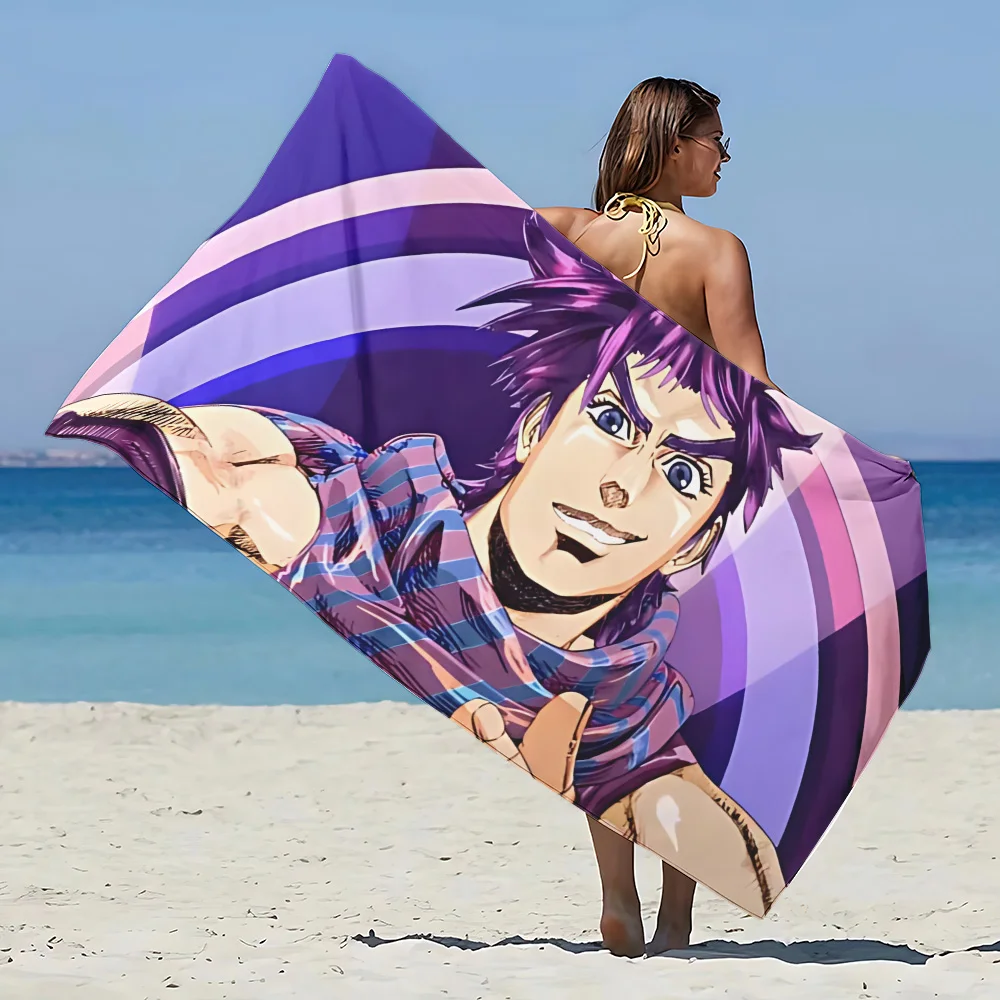 Пляжное полотенце в стиле аниме J-JoJo's B-странные A-Adventure мягкие быстросохнущие