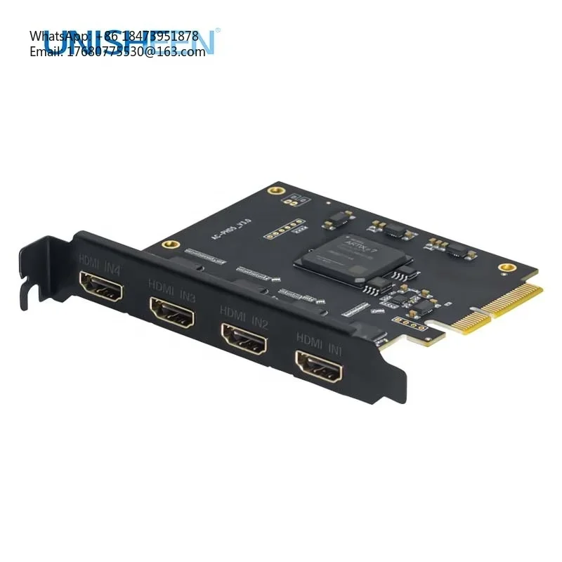 UC3540H Игра 1080p60 Vmix OBS Потоковая передача Win10 Linux 4-канальная карта видеозахвата HDMI PCIe