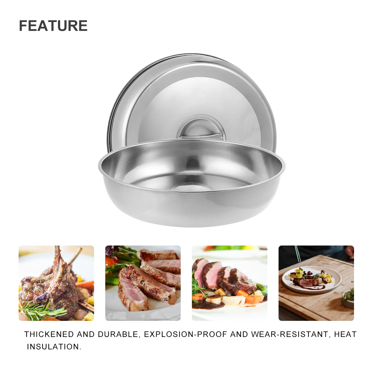 

Cover Dome Lid Pot Melting Basting Cheese Stainless Grill Steel Pan Lids Griddle Fryingcooking Universalaccessories Metal