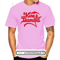 new king diamond logo heavy metal musician mens black t shirt size s to 3xl funny o neck tops tee shirt