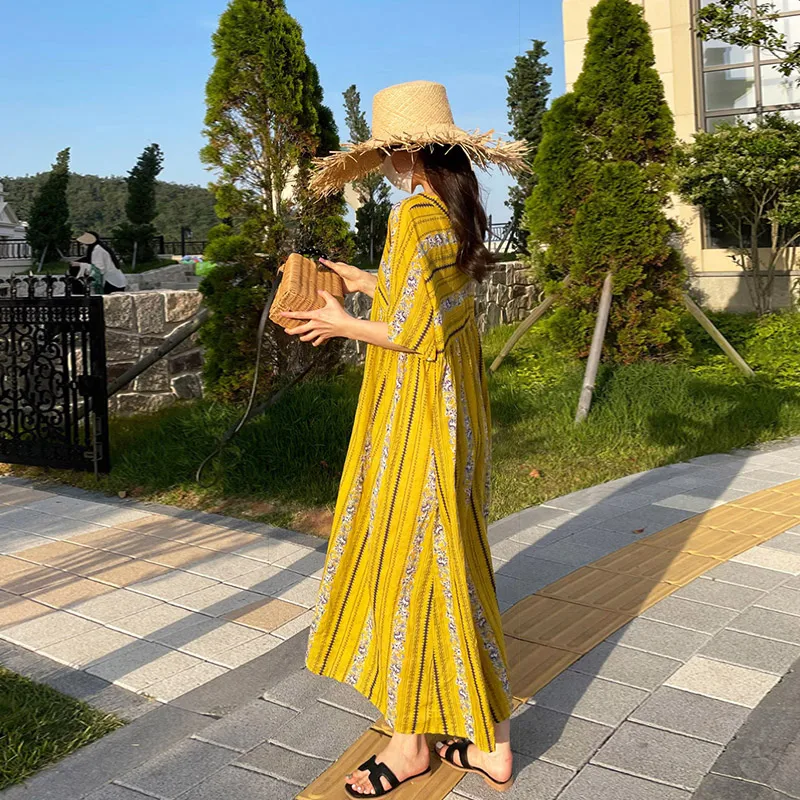 

람미 에스닉 브이넥 로브 원피스 2가지 스타일