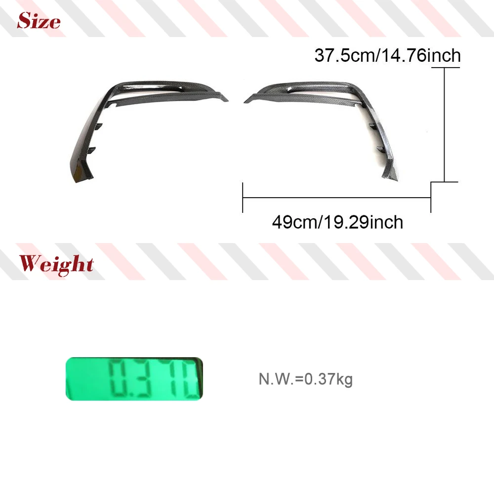Передний бампер автомобиля передняя противотуманная фоторамка отделка для Audi RSQ8