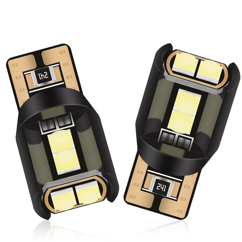 

2 шт. T10 W5W сверхъяркая купольная лампа для салона автомобиля для чтения габаритная лампа 168 194 светодиодная клиновидная парковочная лампа супер яркая