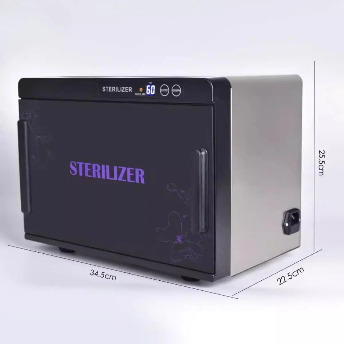 Шкаф для чистки инструментов ногтей Прочная коробка на 12 л косметических