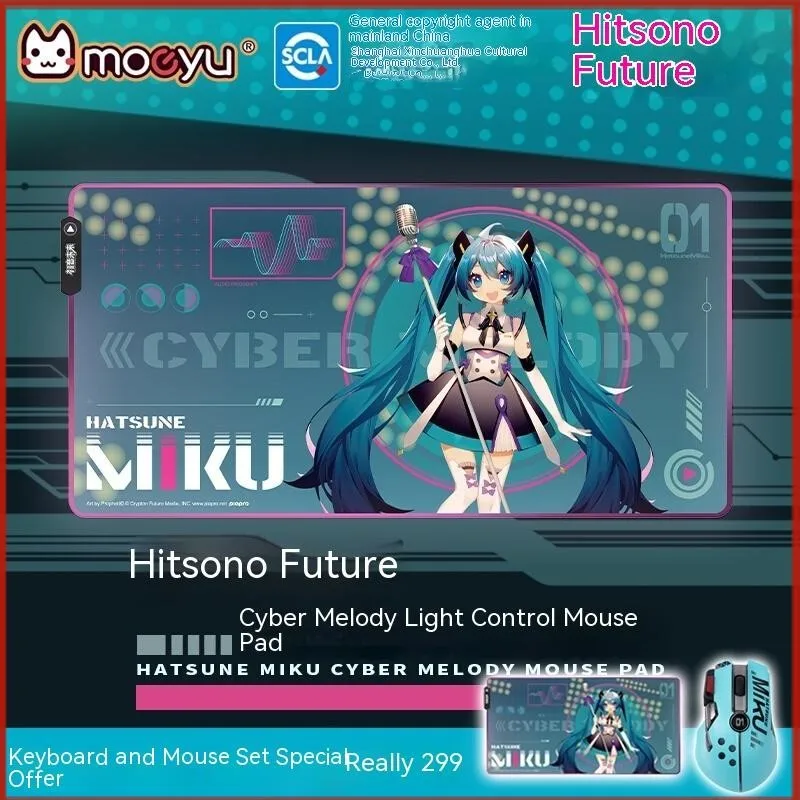 

New Anime Vocaloid Hatsune Miku Glow Mouse Pad Table Mat Manga Role Action Figure Cosplay Collections Trendy Kids Gift