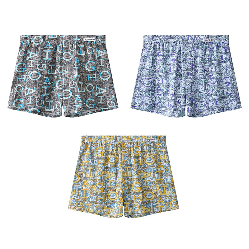 Новые домашние хлопковые брюки с принтом мужское нижнее белье оптовая продажа