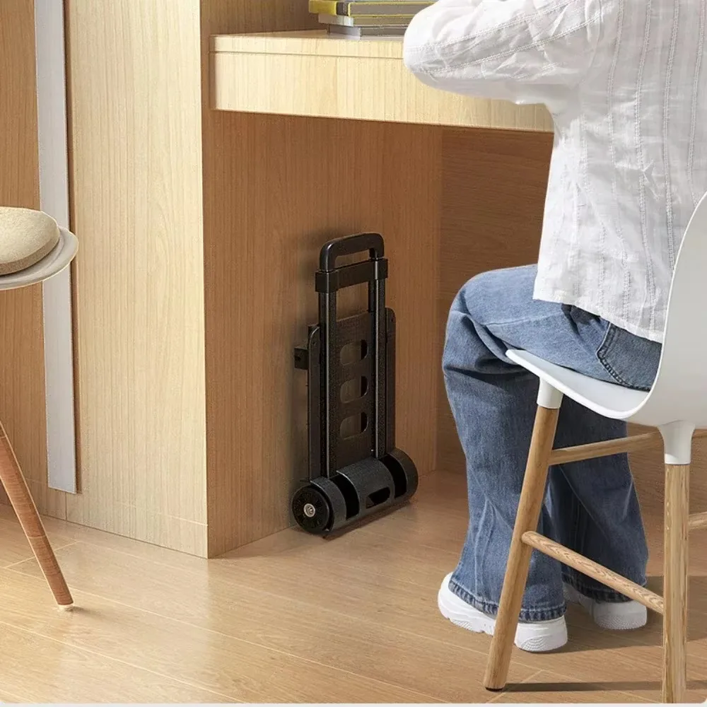 Портативная складная тележка для покупок легкая металлическая домашнего