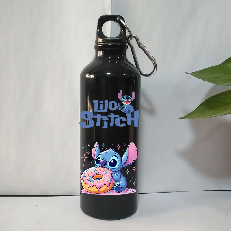 Kawaii Stitch Алюминиевая бутылка для воды Мультяшная стежка Бутылки Открытый
