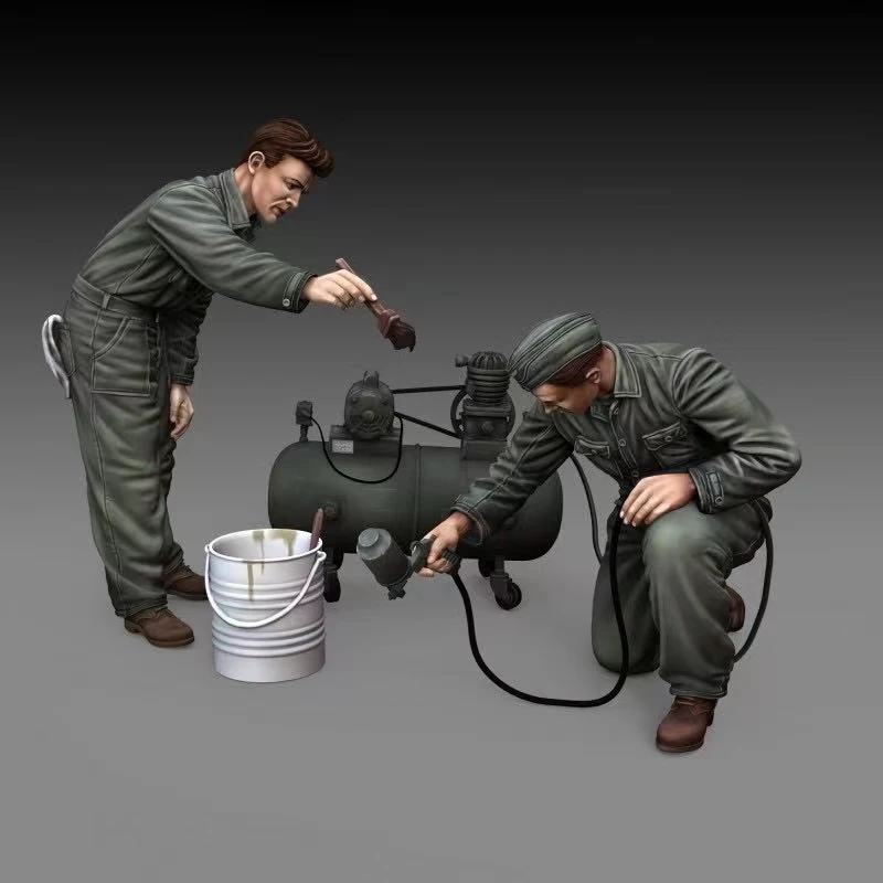 

NX World War II Soldier Model Resin Model Kit Tumei Colorless Self-Assembling Resin Doll Military Action Figure
