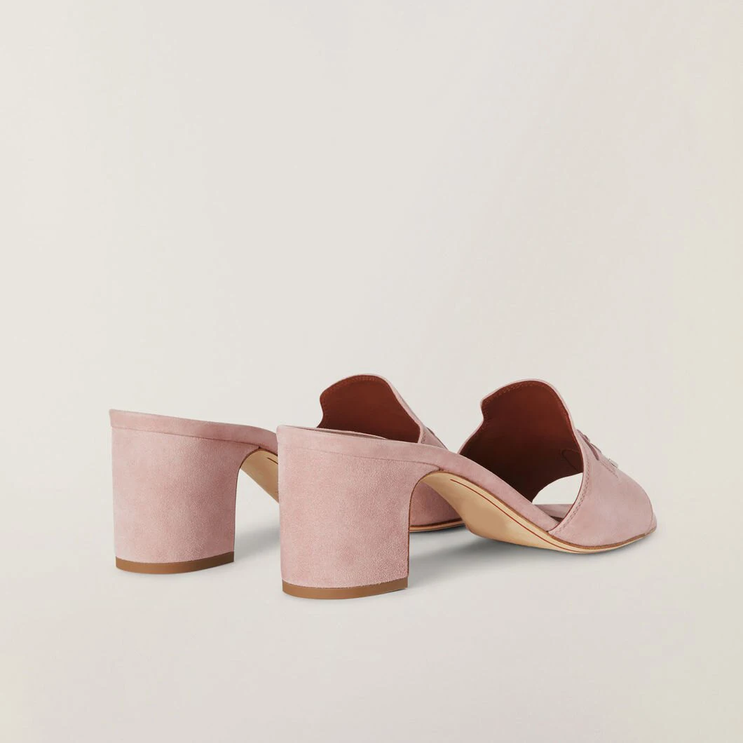 2023 New Brand Women's Summer Charm High-Heeled Slippers Top Cashmere Material Leather Soles Sexy Party Wedding High-Heeled.