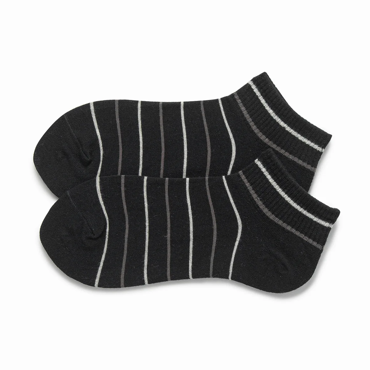 Striped Shallow-mouthed Breathable Cotton Socks Sweat-absorbent Socks In Summer-5 Pairs Set