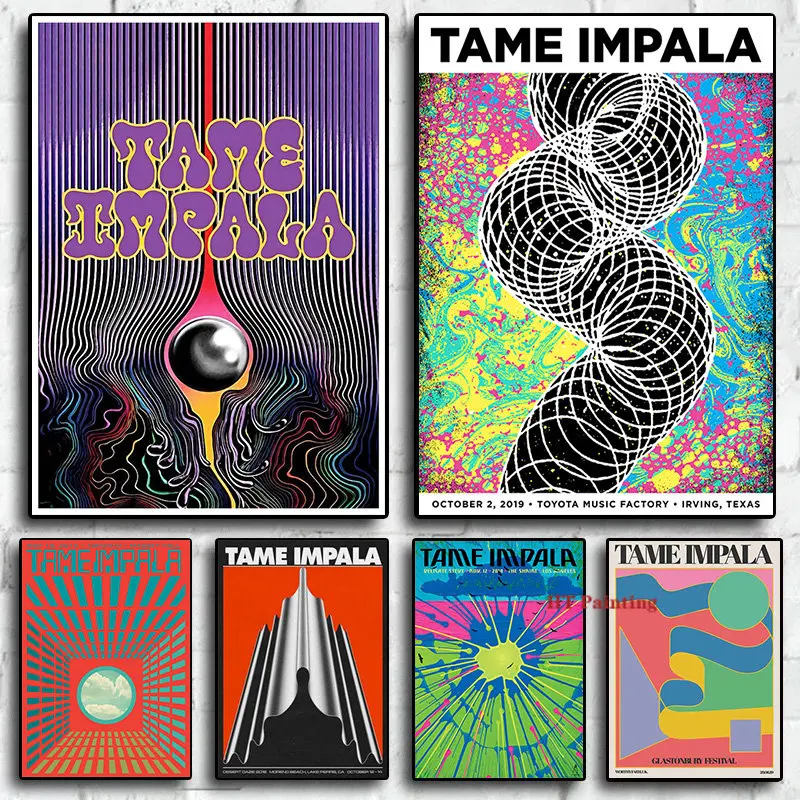 

Группы Tame Impala психоделические рок течения музыкальный альбом плакат холст живопись настенное искусство картины комната Домашний Декор подарок