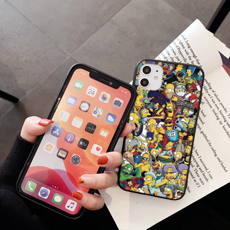 Мультяшный ГОМЕР Симпсоны Мягкий силиконовый чехол для телефона iPhone 8 7 6s Plus 11 12 13