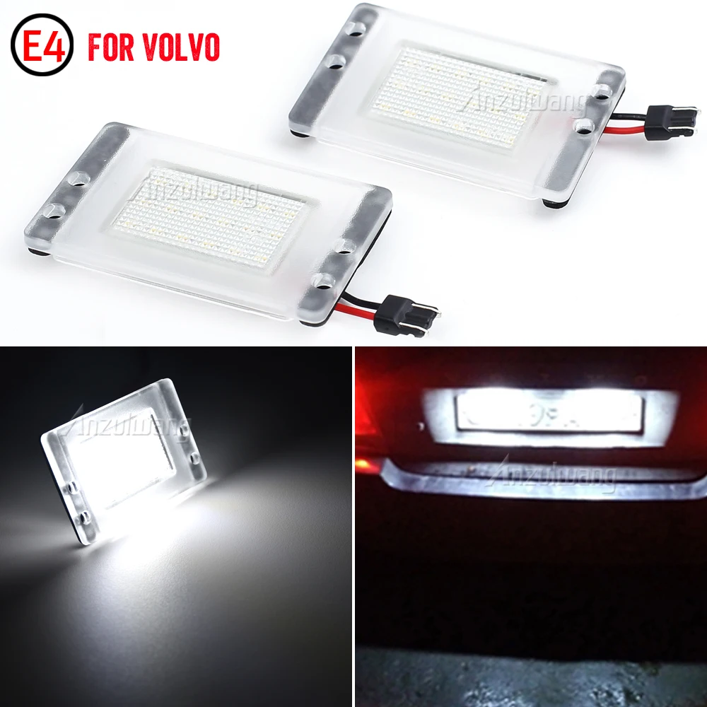 

2Pcs Error Free auto lighting For Volvo 850 V70 XC SMD LED license number plate light 12V Automotive led bulbs Car-styling