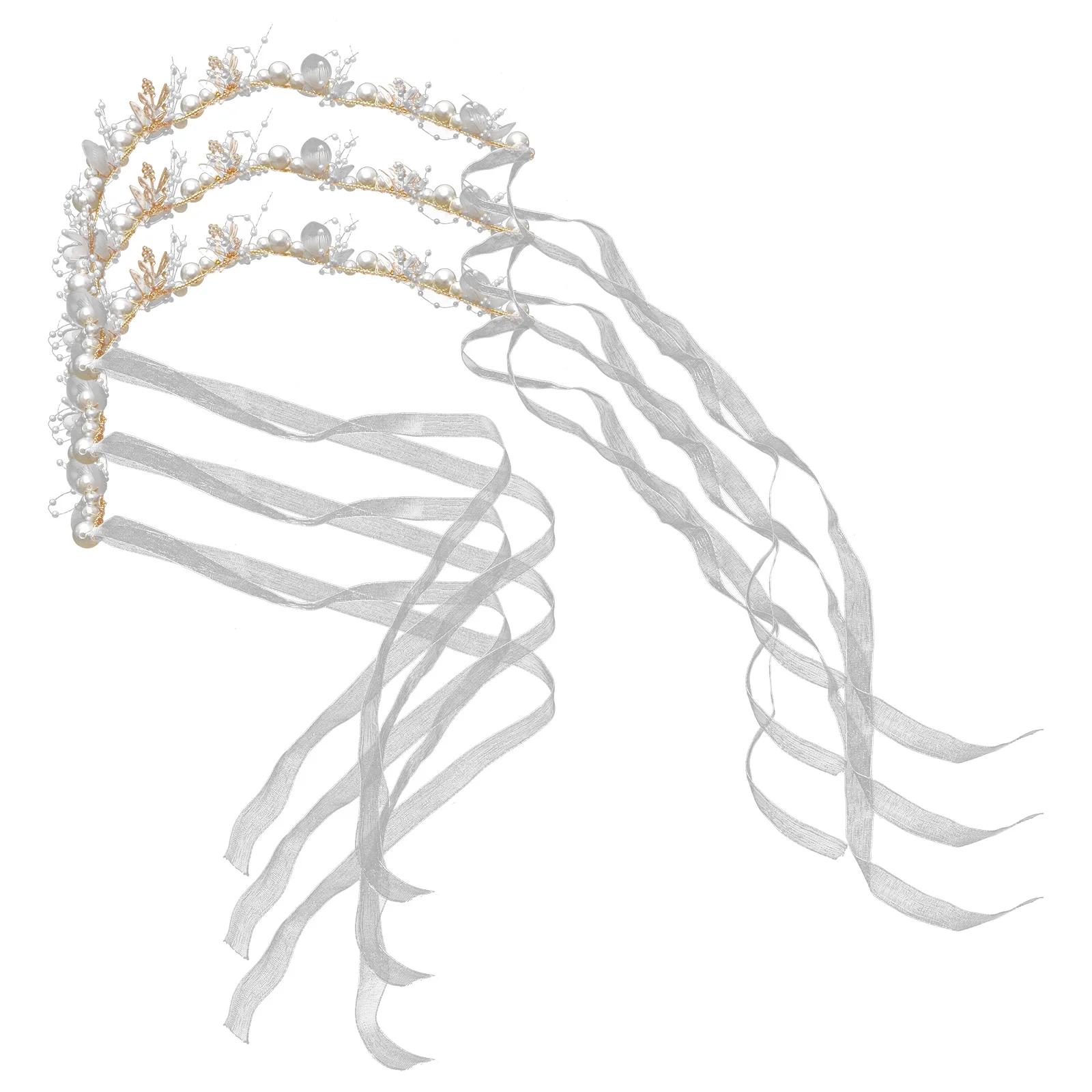 3 шт. повязка на голову с сусальным золотом цветочные свадебные головные уборы