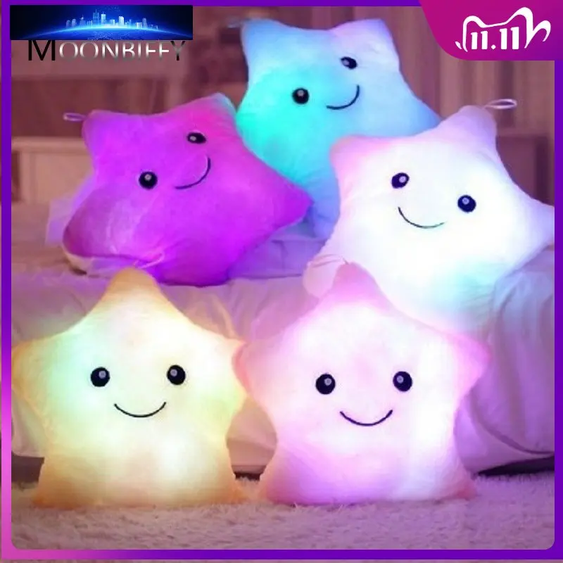 

Creative Toy Luminous Pillow Soft Stuffed Plush Glowing Colorful Stars Cushion Led Light Toys Gift for Kids Children
