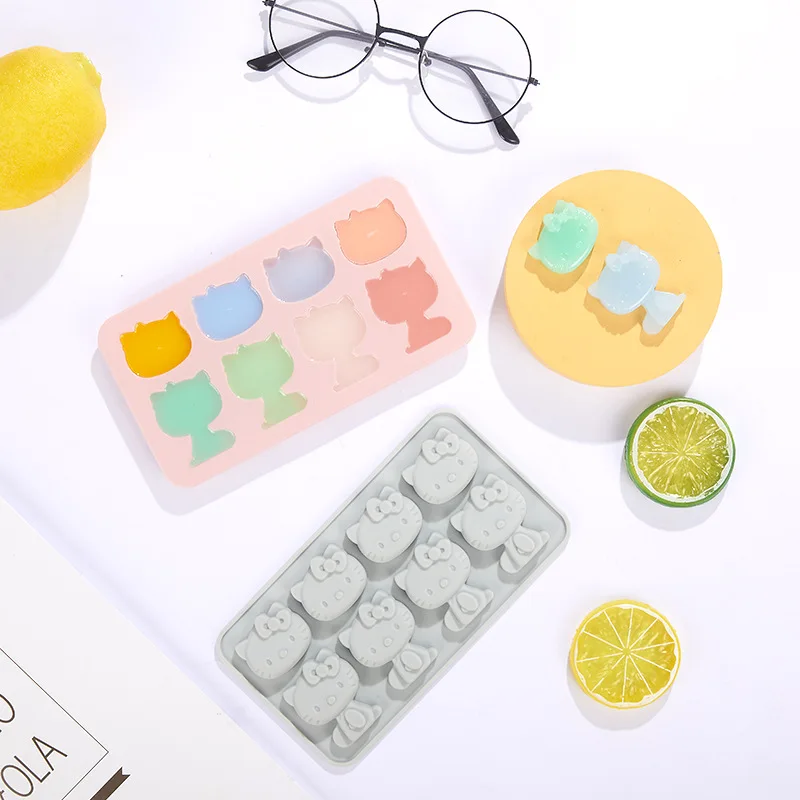 

Cute 8 Silicone Mold Ice Lattice Chocolate Mold Jelly Biscuit DIY Baking Candy Mold Glue Dropping Tool Baking Tools for Cakes