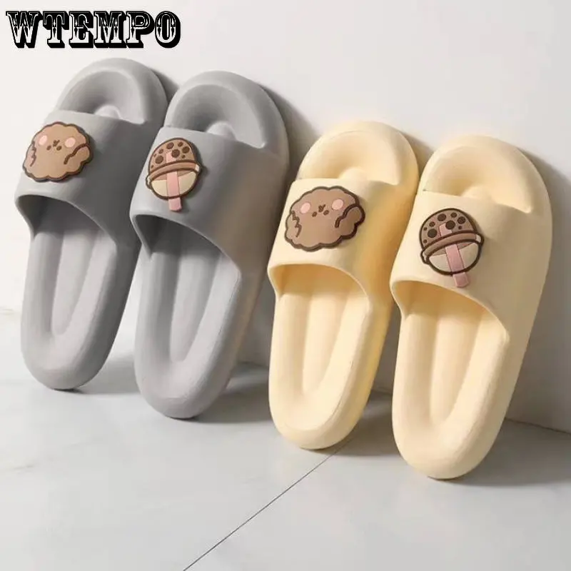 WTEMPO Cloud Soft Slippers Lovely Cartoon Home Outdoor Beach Sandals Men Flip Flops Women Bedroom Thick Bottom Shoes Wholesale